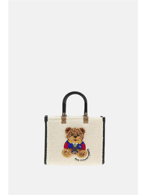 Borsa mini donna in eco-montone colore butter RUE MADAM PARIS | MARVIN MINI TOTE WINTERBUTTER